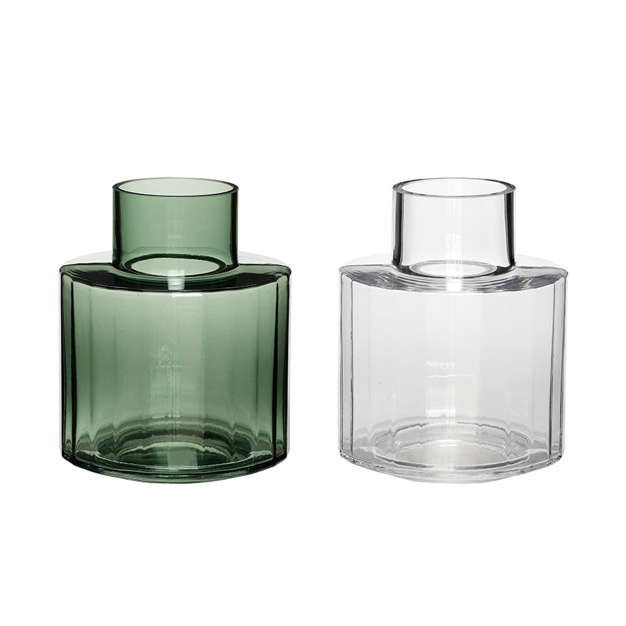 Hubsch-petit-vase-vert-transparent-Atelier-Kumo