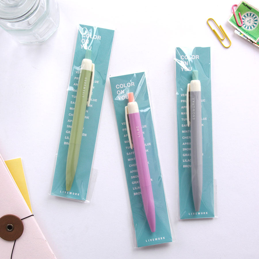 Livework-Stylos-a-pointe-fine-jaune-lilas-gris-emballage-Atelier-Kumo