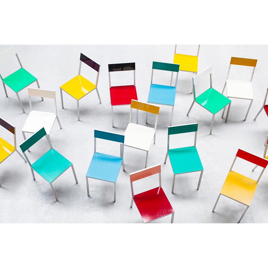Muller-van-Severen-chaise-aluminium-alu-chair-gamme-aléatoire-Valerie-Objects-Atelier-Kumo