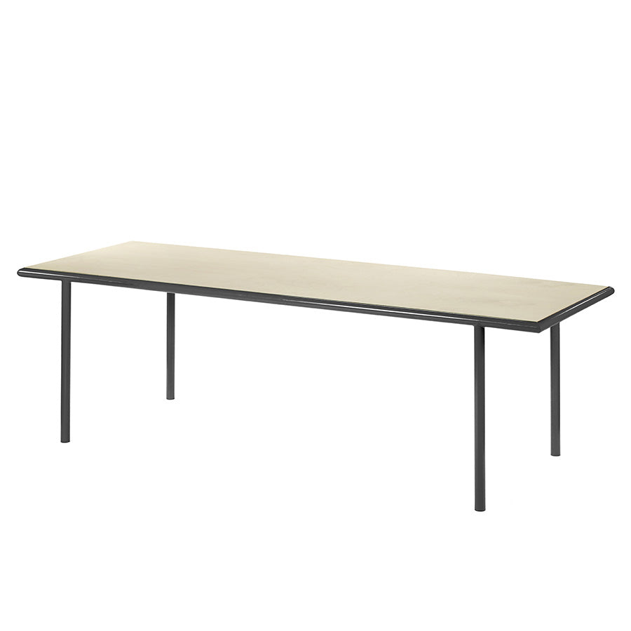 Muller-van-Severen-table-bois-rectangle-structure-noire-bouleau-Valerie-Objects-Atelier-Kumo