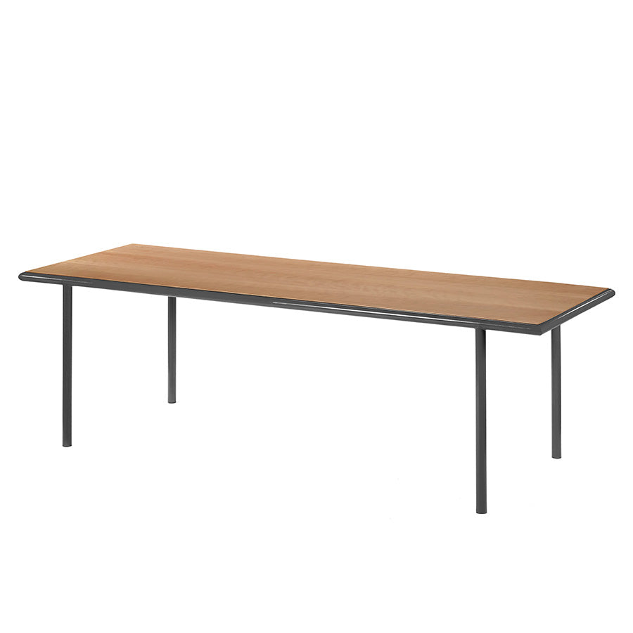 Muller-van-Severen-table-bois-rectangle-structure-noire-cerisier-Valerie-Objects-Atelier-Kumo