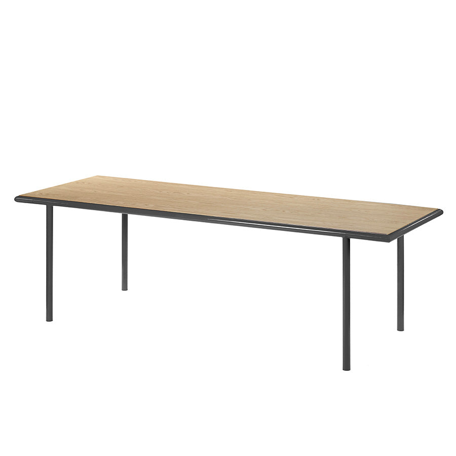 Muller-van-Severen-table-bois-rectangle-structure-noire-chene-Valerie-Objects-Atelier-Kumo