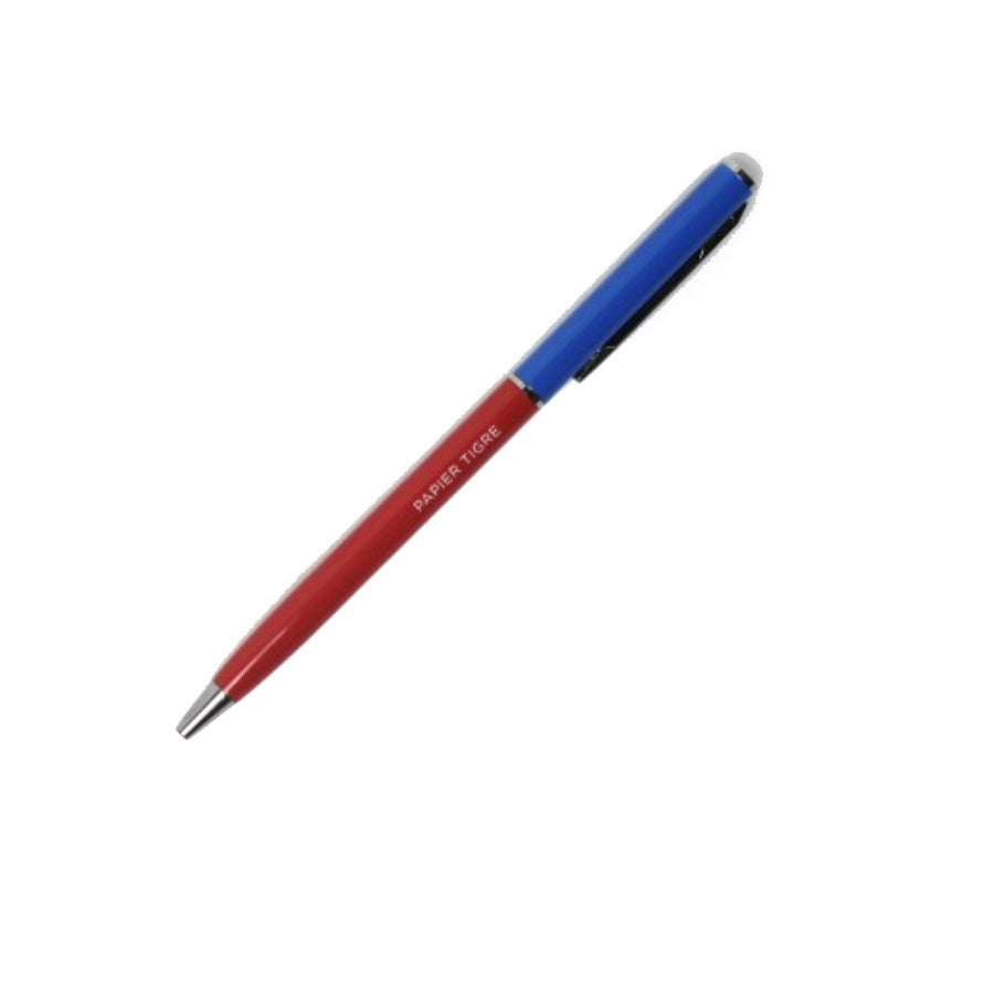Papier-Tigre-stylo-bille-bleu-rouge-Atelier-Kumo