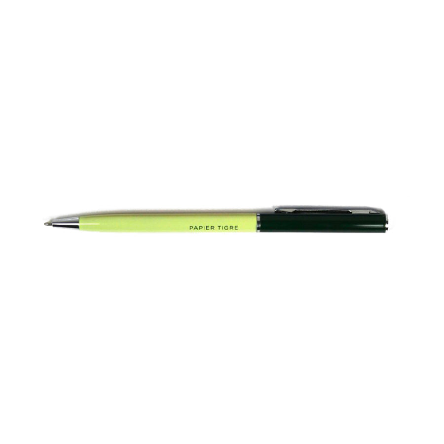 Papier-Tigre-stylo-bille-jaune-vert-Atelier-Kumo