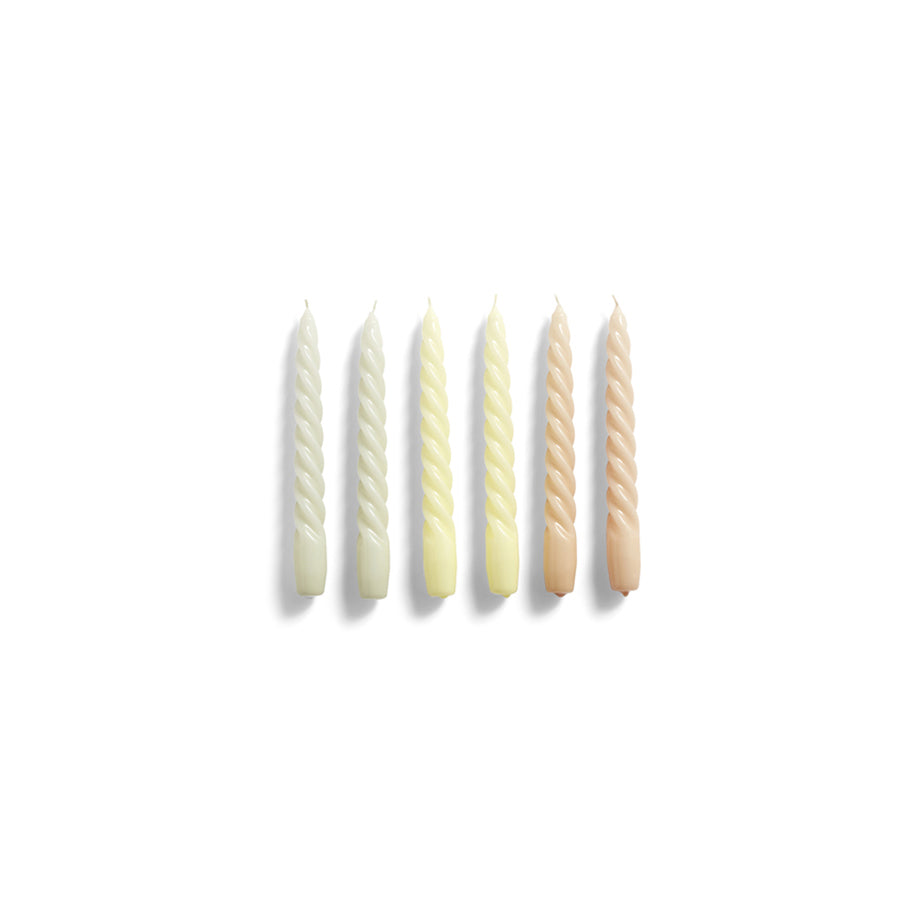 hay-bougies-Spirale-Set-6-gris-beige-citron-peche-atelier-kumo