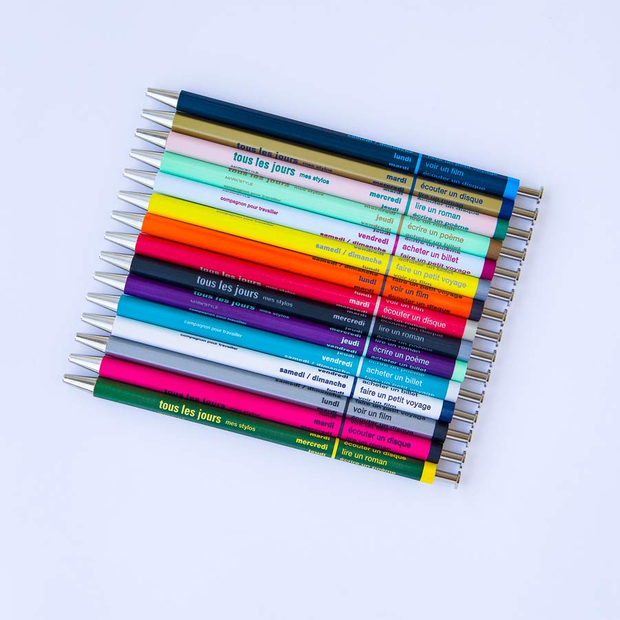 Lot De 6 Stylos à Bille Métal Léger - Design Slim, écriture Fluide, Pour école, Bureau, Fournitures